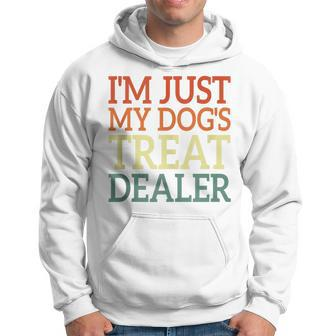 I'm Just My Dog's Treat Dealer Retro Vintage Dog Lover Hoodie | Mazezy
