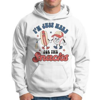 I'm Just Here For The Snacks Baseball 4Th Of July Hot Dog Hoodie | Mazezy DE