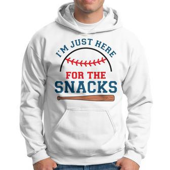 I'm Just Here For The Snacks Baseball Season Softball Hoodie - Seseable