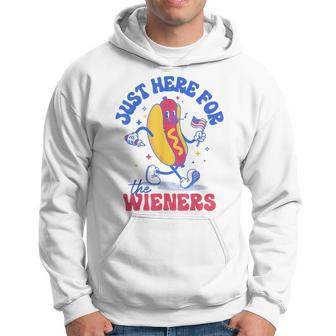 I'm Just Here For The Wieners 4Th Of July Hot Dog Hoodie - Thegiftio UK