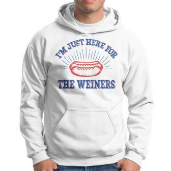 I'm Just Here For The Wieners 4Th Of July Hot Dog Hoodie - Monsterry CA