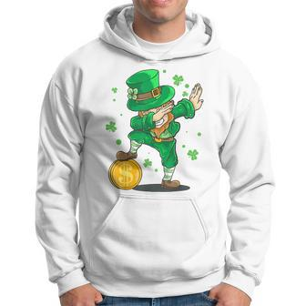 Irish St Patrick Day Dabbing Leprechaun Kid Toddler Boy Hoodie - Seseable