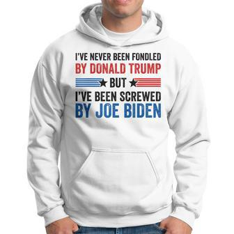 I've Never Been Fondled By Donald Trump But Joe Biden Hoodie - Monsterry