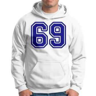 Jersey 69 Navy Blue Sports Team Jersey Number 69 Hoodie - Monsterry UK
