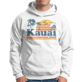 Kauai Hawaii Vintage Beach Summer Surfing 70S Retro Hawaiian Hoodie - Monsterry