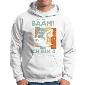 Kinder Bääm Ich Bin 4 Vier Jahre Junge 4Th Birthday Digger Hoodie - Seseable