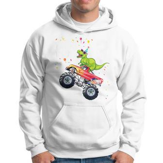 Kinder Geburtstag 3 Jahre Dinosaurier Monster Truck Jungen Mädchen Hoodie - Seseable