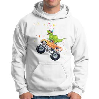 Kinder Geburtstag 6 Jahre Dinosaurier Monster Truck Jungen Mädchen Hoodie - Seseable