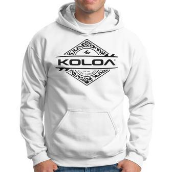 Koloa Surf Hawaiian Diamond Thruster Black Logo Hoodie - Seseable