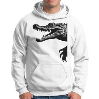 Krokodil Silhouette Mit Kralle Fun Mitgebsel Füratertag Kapuzenpullover - Geschenkecke