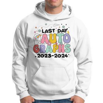 Last Day Autographs 2023-2024 Retro Last Day Of School Hoodie - Thegiftio UK