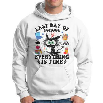 Last Day Of School-End Of School Year-I Survived Cat Hoodie | Mazezy