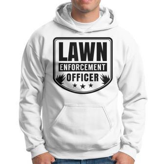 Lawn Enforcement Officer Mower Lawn Ranger Mowing Grass Hoodie - Thegiftio UK