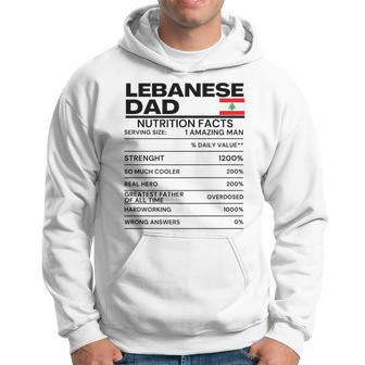Lebanese Dad Nutrition Facts National Pride Fathers Day Hoodie - Thegiftio UK