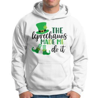 The Leprechauns Made Me Do It St Patrick's Day Boys Men Hoodie - Seseable