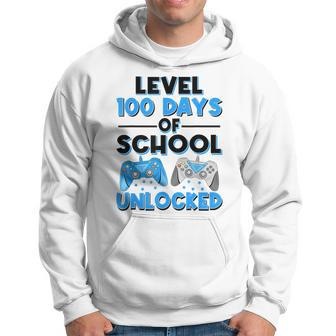 Level 100 Days Of School Unlocked Gamerideospiele Jungen Hoodie - Seseable