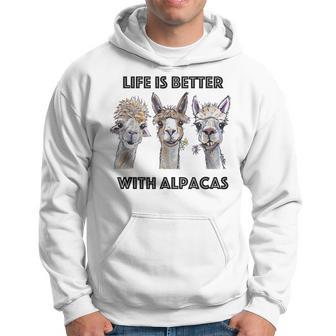 Life Is Better With Alpacas Alpaca Lover Hoodie - Thegiftio UK
