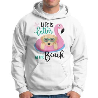 Life Is Better At The Beach Dog Golden Retriever Hoodie - Monsterry AU