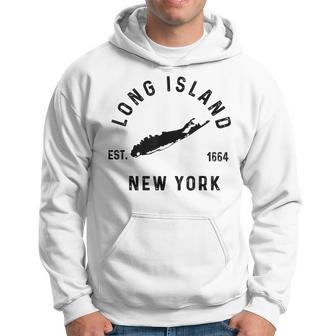 Long Island Ny Souvenir Native Long Islander Map Nyc Hoodie - Monsterry CA