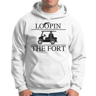 Loopin The Fort Camping Wilderness Golf Cart Looping Hoodie - Monsterry DE