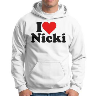 I Love Heart Nicki Hoodie - Seseable