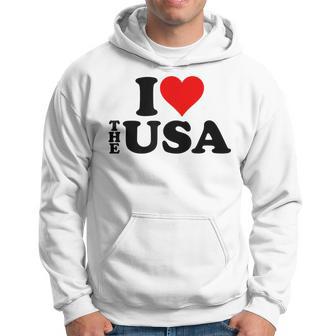 I Love Heart The Usa America Hoodie - Thegiftio UK