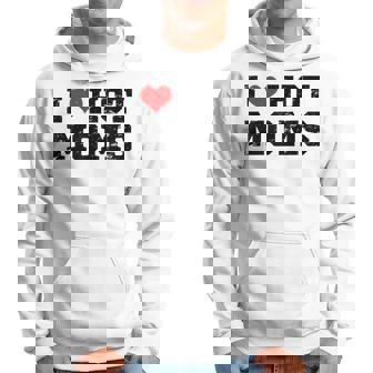 I Love Hot Moms Red Heart Love Moms Hoodie - Monsterry
