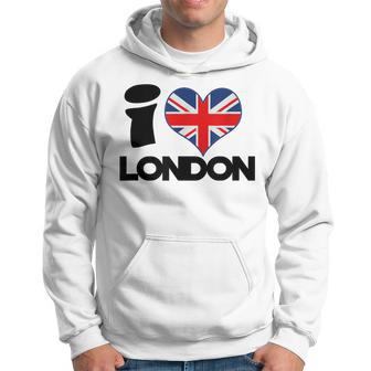 I Love London England Flag Heart Hoodie - Thegiftio UK