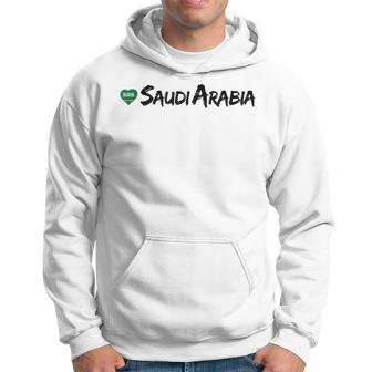 Love Saudi Arabia T Heart Country Flag Souvenir Hoodie - Monsterry AU