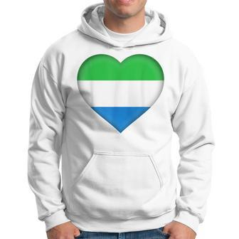 I Love Sierra Leone Sierra Leonean Flag Heart Outfit Hoodie - Monsterry CA