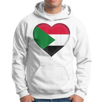 I Love Sudan Sudanese Flag Heart Outfit Hoodie - Monsterry