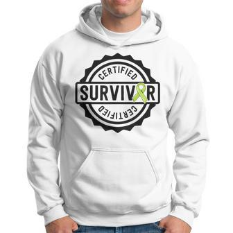 Lymphoma Cancer Survivor Lime Green Ribbon Awareness Hoodie - Monsterry