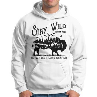 M216 Stay Wild Bison Buffalo Charge The Storm Hoodie - Monsterry