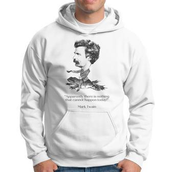 Mark Twain Riding A Frog Hoodie - Monsterry