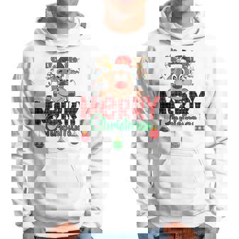 Merry Christmas Reindeer Xmas Family Buffalo Plaid Hoodie | Mazezy