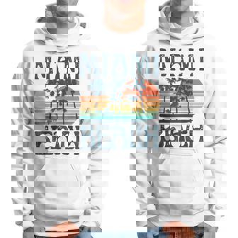 Miami Florida Beach Summer Vacation Vintage Hoodie - Thegiftio