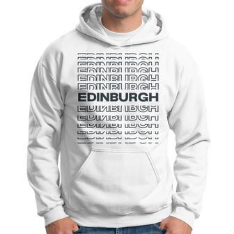 Minimalist City United Kingdom Modern Edinburgh Hoodie - Thegiftio UK