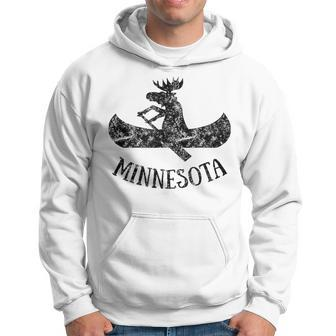 Minnesota Moose Moose Canoe Hoodie - Monsterry CA