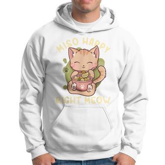 Miso Soup Cat Kawaii Anime Cat Japanese Maki Miso Happy Hoodie - Thegiftio UK
