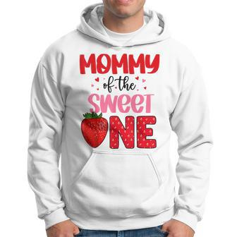 Mommy Of The Sweet One Strawberry Birthday Family Party Hoodie - Thegiftio UK