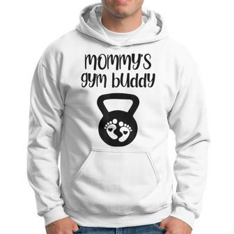 Mommy's Gym Buddy Pregnant Kettlebell Lifting Bodybuilding Hoodie - Monsterry UK