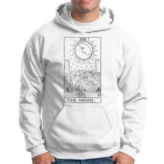 The Moon Tarot Card Vintage Hoodie - Monsterry