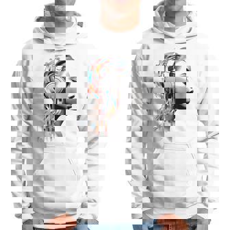 Mujeres Auricular Arte Colorido Abstracto Gráfico Sudadera - Regaloses