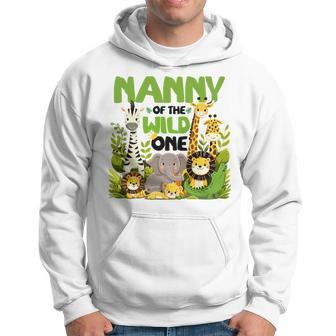 Nanny Of The Wild One Birthday 1St Safari Jungle Family Hoodie - Seseable