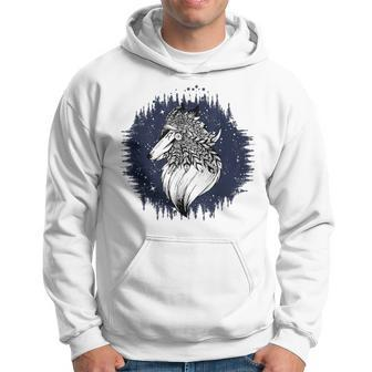 Native American Pride Wolf Protective Spirit And Starry Sky Hoodie - Monsterry