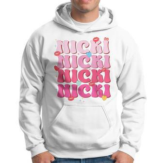 Nicki Personalized Name I Love Nicki Vintage Hoodie - Seseable