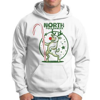North Pole Dancer Inappropriate Christmas Reindeer Hoodie - Monsterry AU