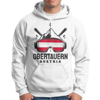 Obertauern Ski Area Austria Retro Ski Hoodie - Seseable