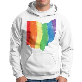 Ohio Gay Pride Heart Watercolor Hoodie - Monsterry