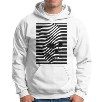 Optical Illusion Skull Stripes Effect & T Hoodie - Monsterry UK